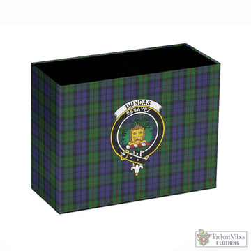 Dundas Tartan Pen Holder with Family Crest - Tartan Vibes Clothing