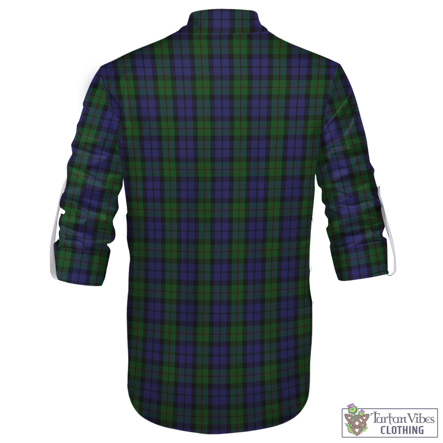 Dundas Tartan Men's Scottish Traditional Jacobite Ghillie Kilt Shirt - Tartan Vibes Clothing