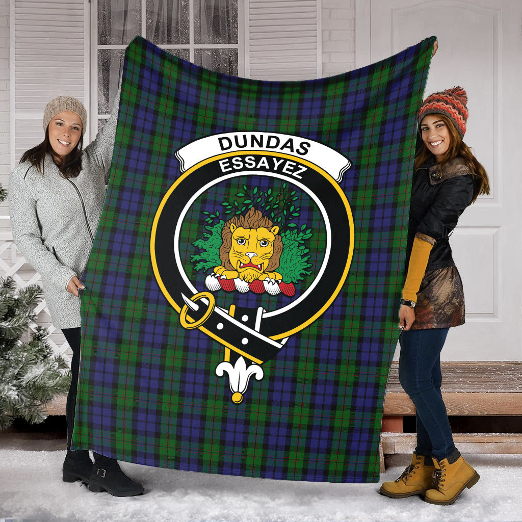 Dundas Tartan Blanket with Family Crest - Tartan Vibes Clothing