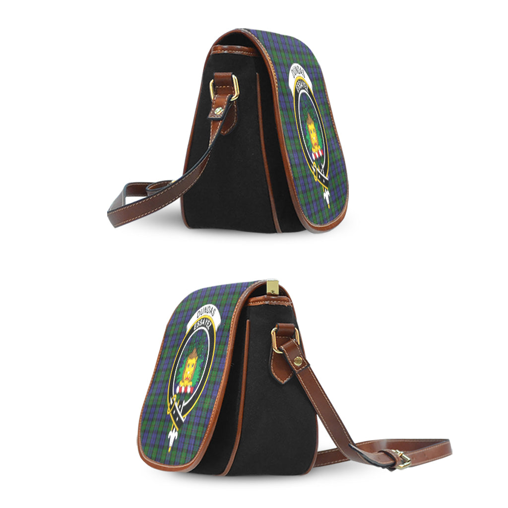 Dundas Tartan Saddle Bag with Family Crest - Tartan Vibes Clothing