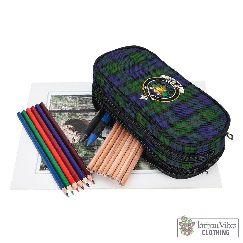 Dundas Tartan Pen and Pencil Case with Family Crest - Tartan Vibes Clothing
