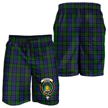 Dundas Tartan Mens Shorts with Family Crest - Tartan Vibes Clothing