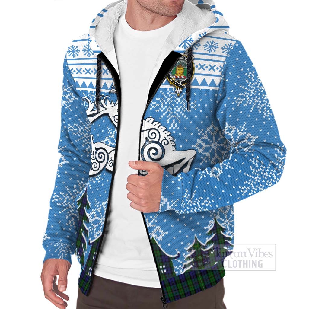 Dundas Clan Christmas Sherpa Hoodie Celtic Reindeer Style Unisex - Tartan Vibes Clothing