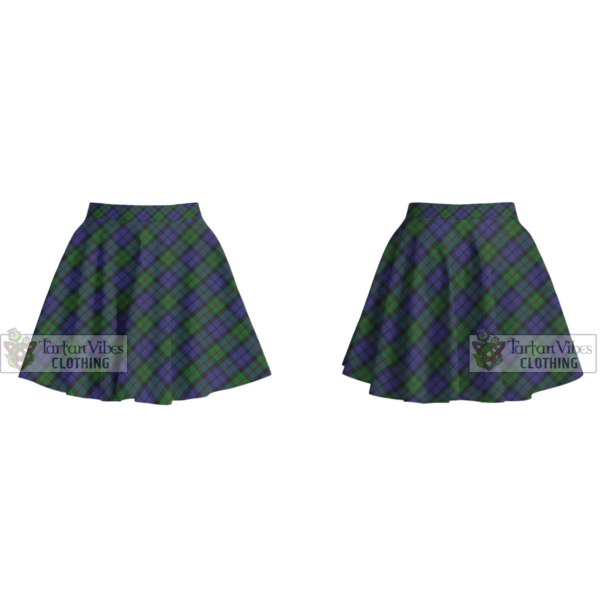 Dundas Tartan Women's Plated Mini Skirt Cross Style - Tartan Vibes Clothing