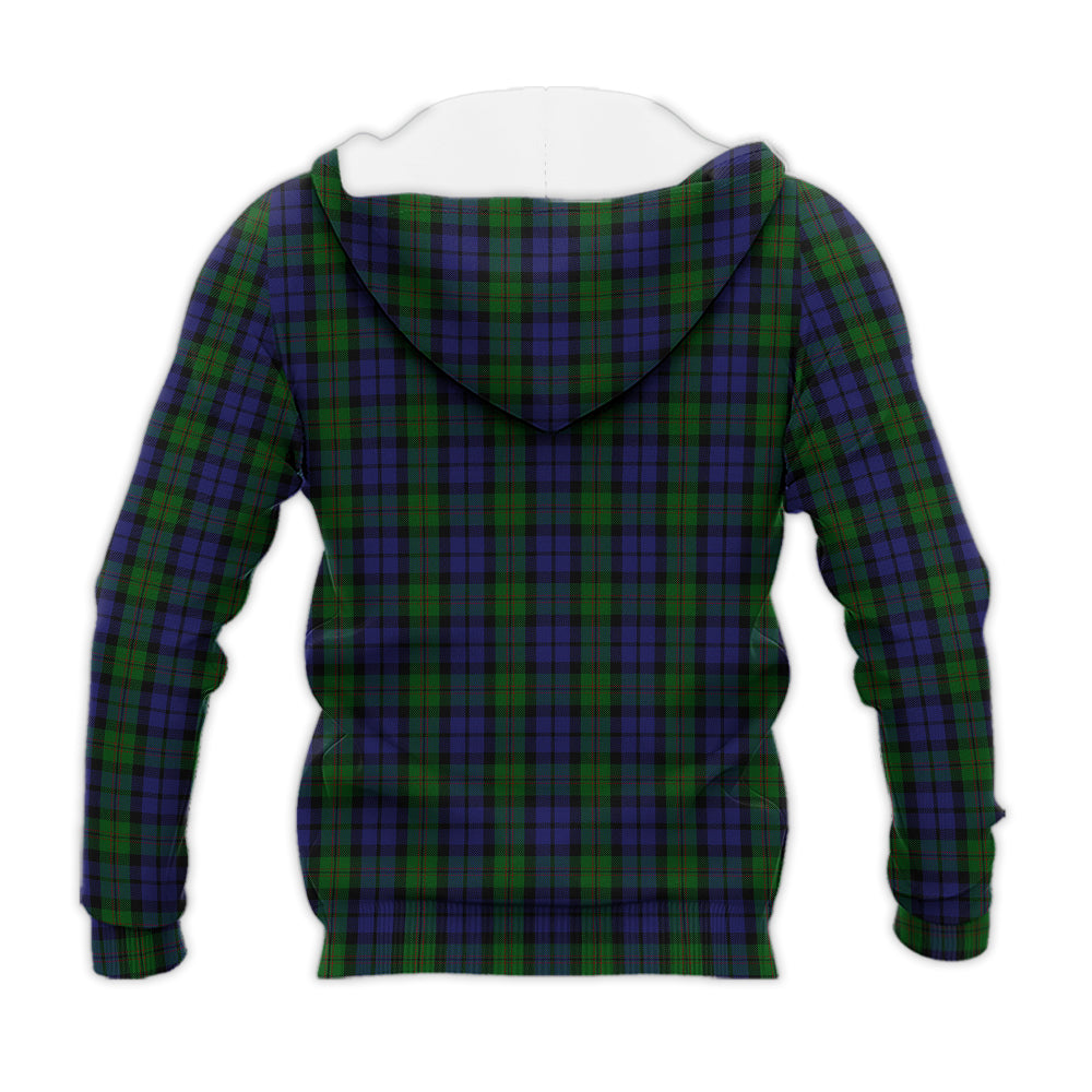 Dundas Tartan Knitted Hoodie with Family Crest - Tartan Vibes Clothing