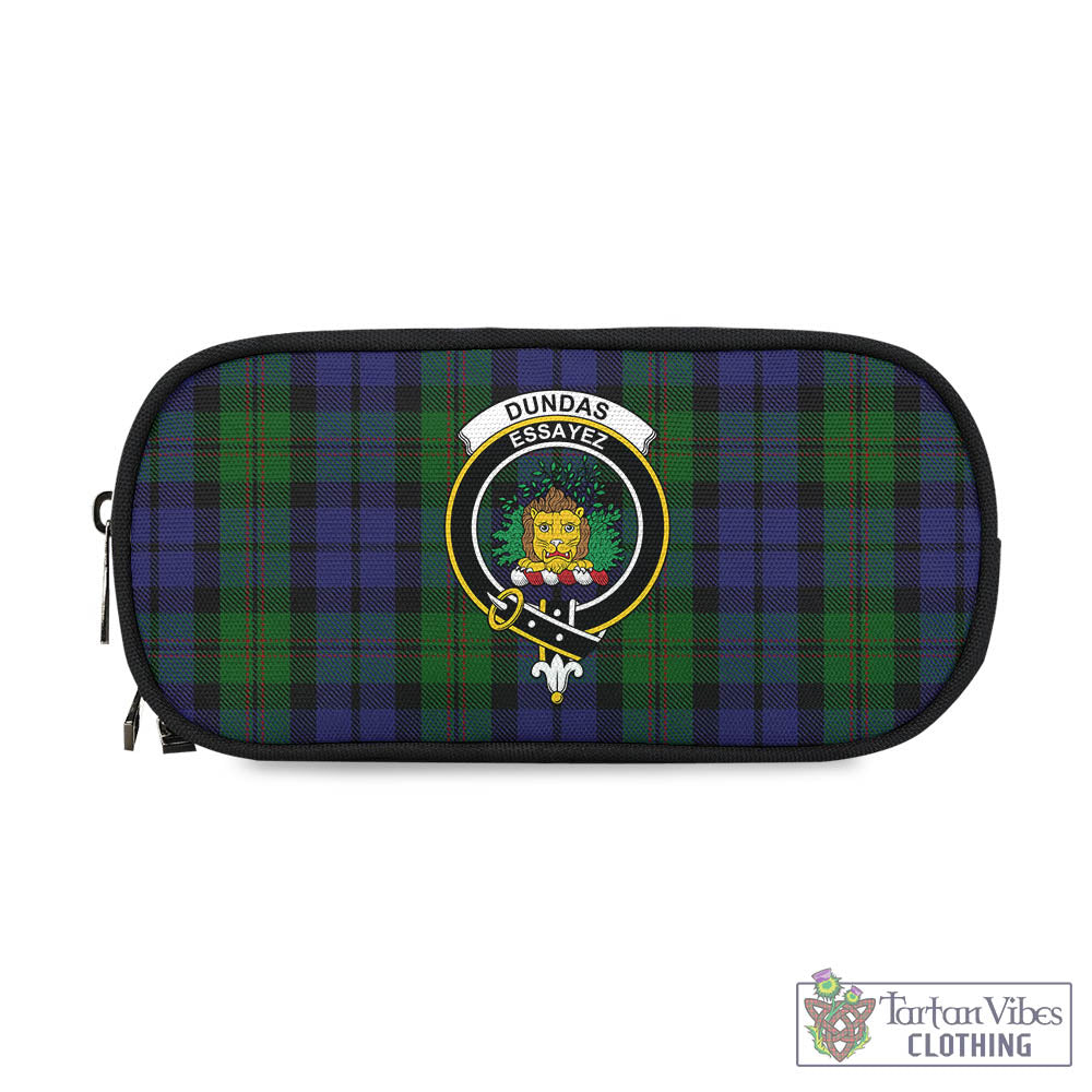 Dundas Tartan Pen and Pencil Case with Family Crest - Tartan Vibes Clothing