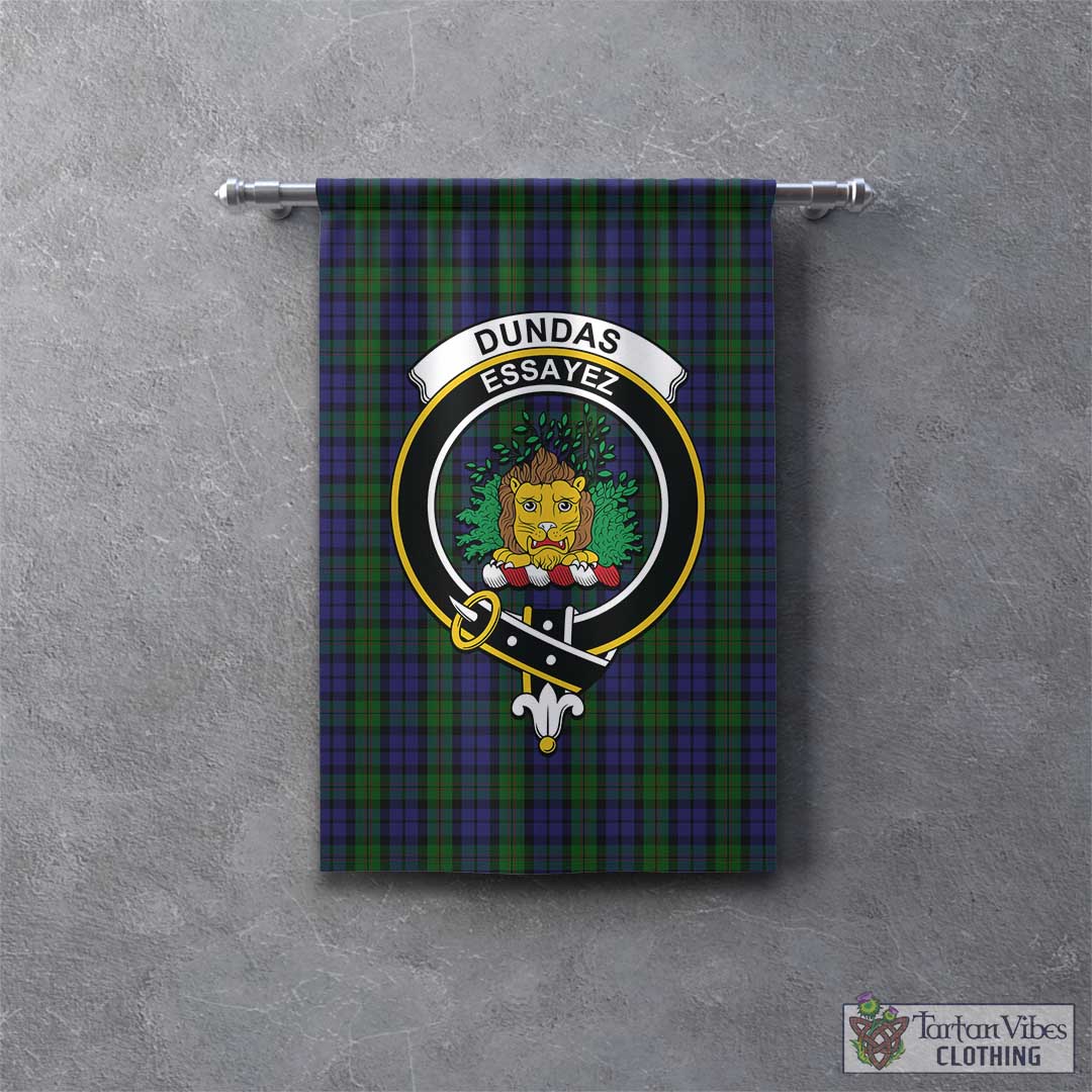 Dundas Tartan Gonfalon, Tartan Banner with Family Crest - Tartan Vibes Clothing