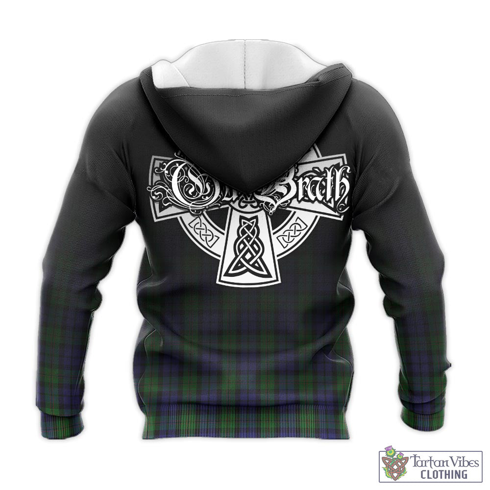 Dundas Tartan Knitted Hoodie Featuring Alba Gu Brath Family Crest Celtic Inspired - Tartan Vibes Clothing