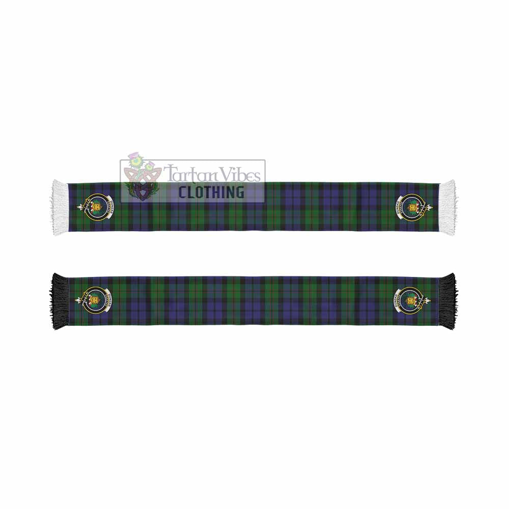 Dundas Tartan Ruffneck Scarf with Family Crest - Tartan Vibes Clothing