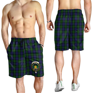 Dundas Tartan Mens Shorts with Family Crest - Tartan Vibes Clothing