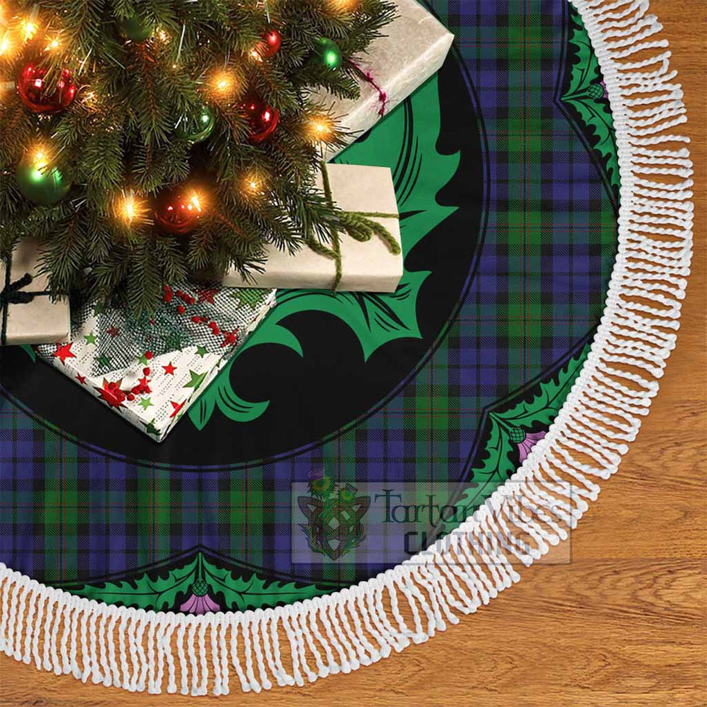 Dundas Tartan Christmas Tree Skirt Scottish Thistle Style - Tartan Vibes Clothing