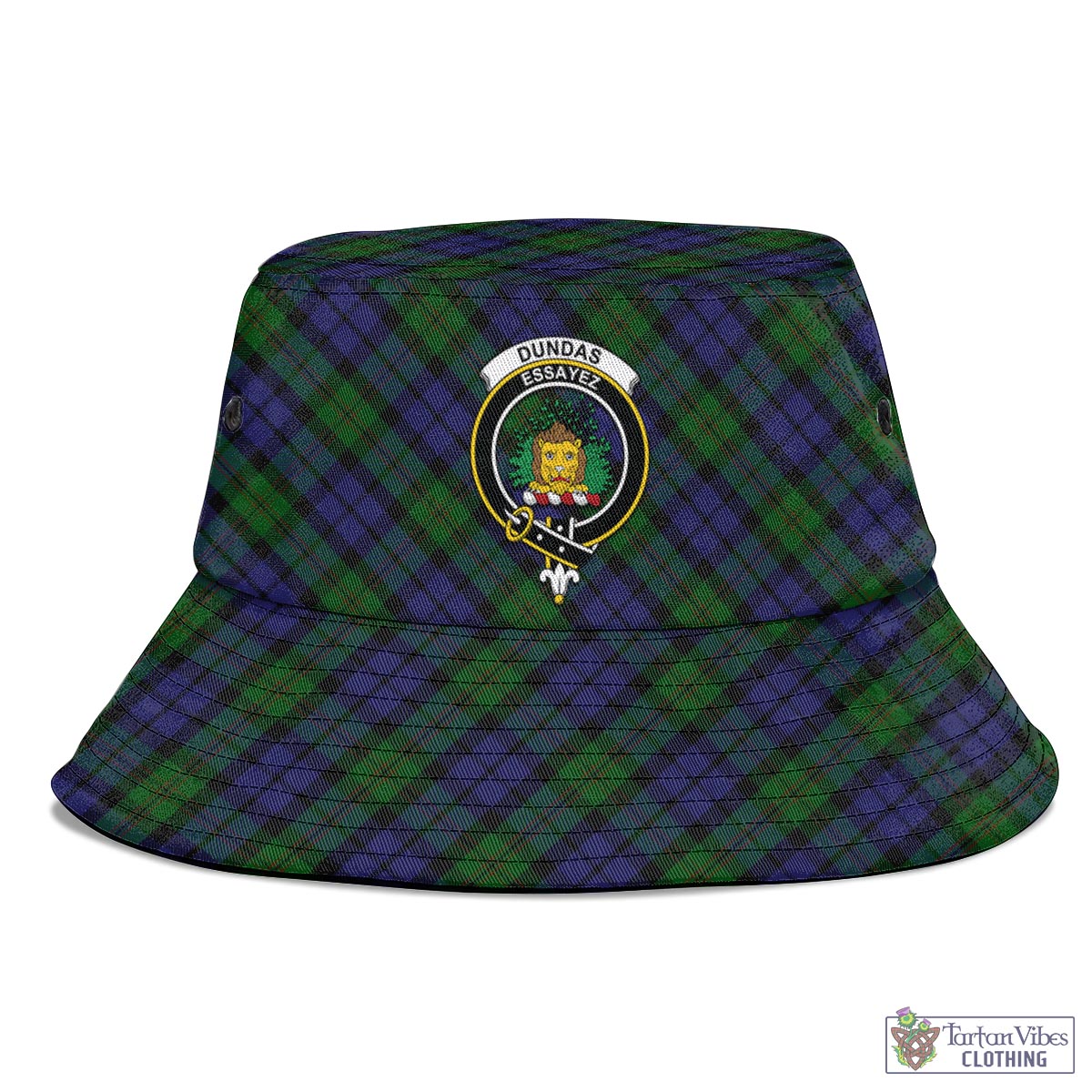 Dundas Tartan Bucket Hat with Family Crest - Tartan Vibes Clothing