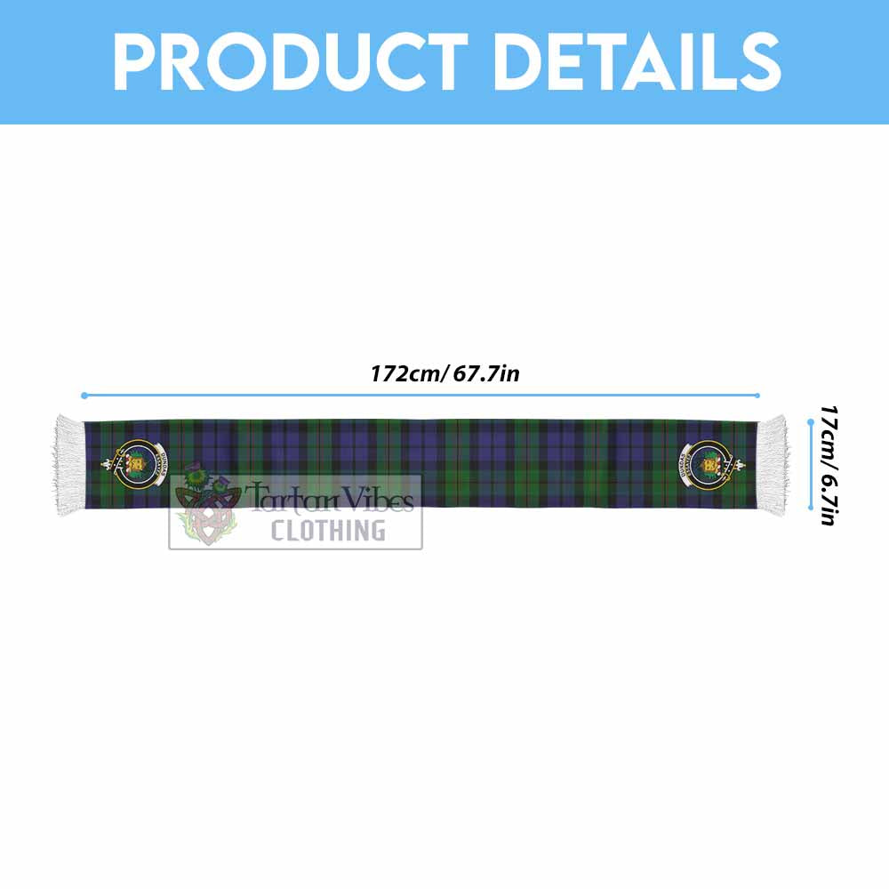 Dundas Tartan Ruffneck Scarf with Family Crest - Tartan Vibes Clothing