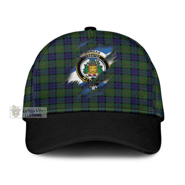 Dundas Modern Tartan Classic Cap with Family Crest In Me Style