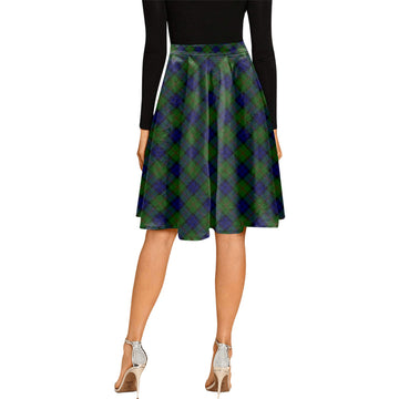 Dundas Modern Tartan Melete Pleated Midi Skirt