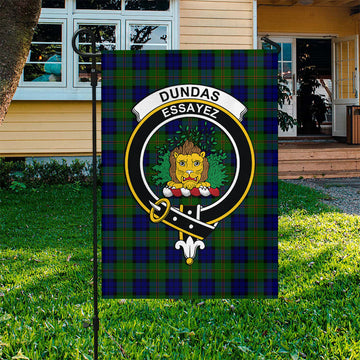 Dundas Modern Tartan Flag with Family Crest