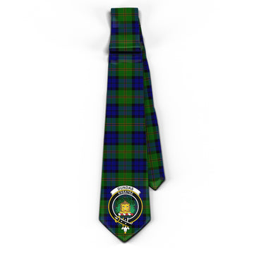 Dundas Modern Tartan Classic Necktie with Family Crest