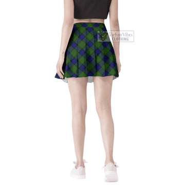 Dundas Modern Tartan Women's Plated Mini Skirt