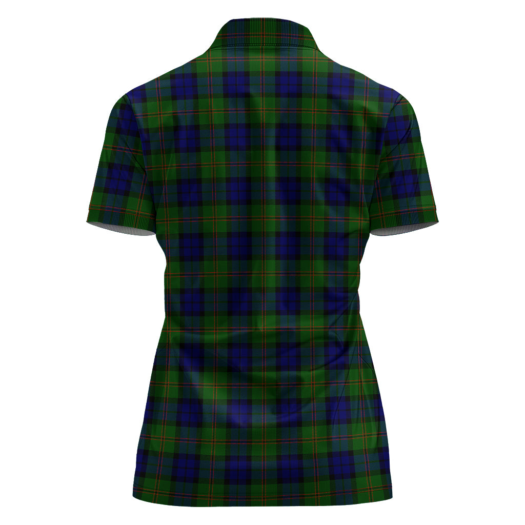 dundas-modern-tartan-polo-shirt-with-family-crest-for-women