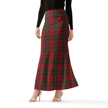 Dundas Red Tartan Womens Full Length Skirt