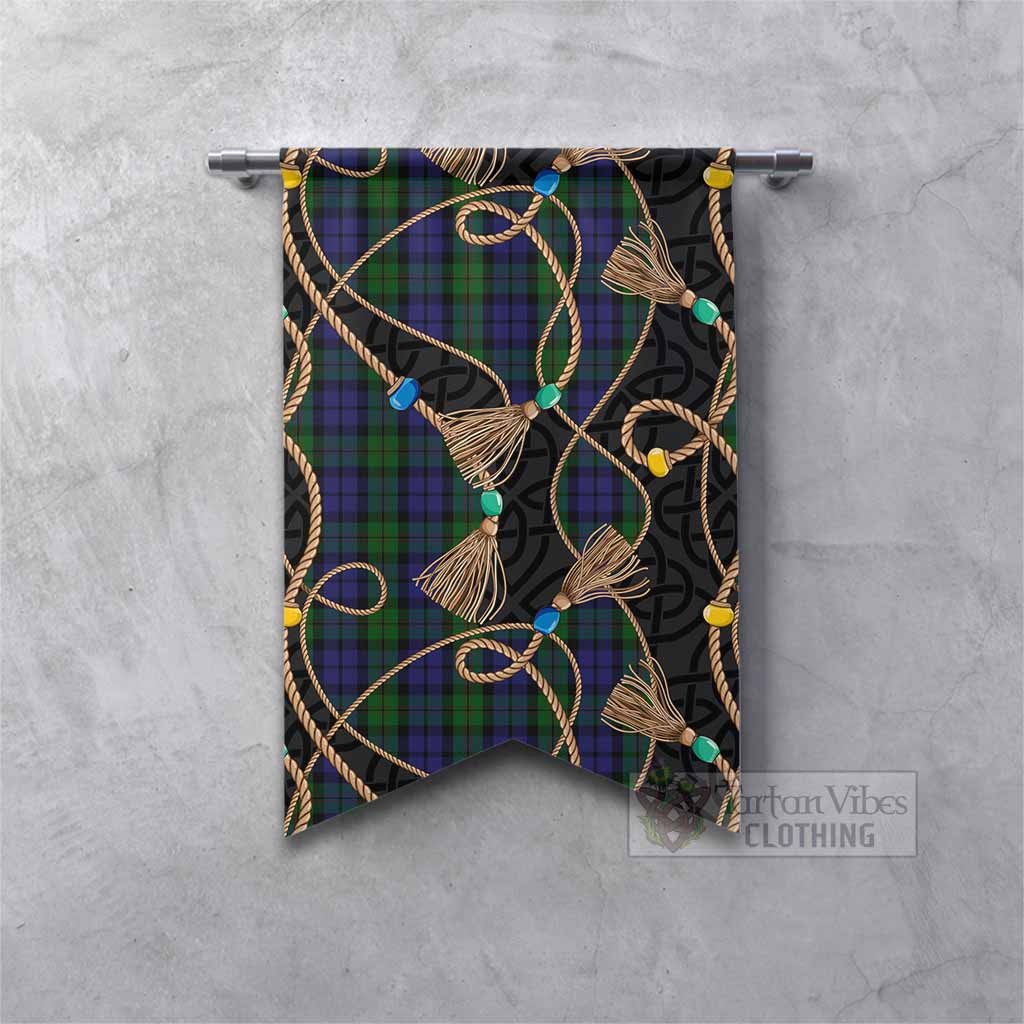Dundas Scottish Tartan Twisted Ropes Stylized Gonfalon Fishtail - Tartan Vibes Clothing