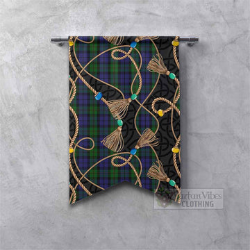 Dundas Scottish Tartan Twisted Ropes Stylized Gonfalon Fishtail - Tartan Vibes Clothing