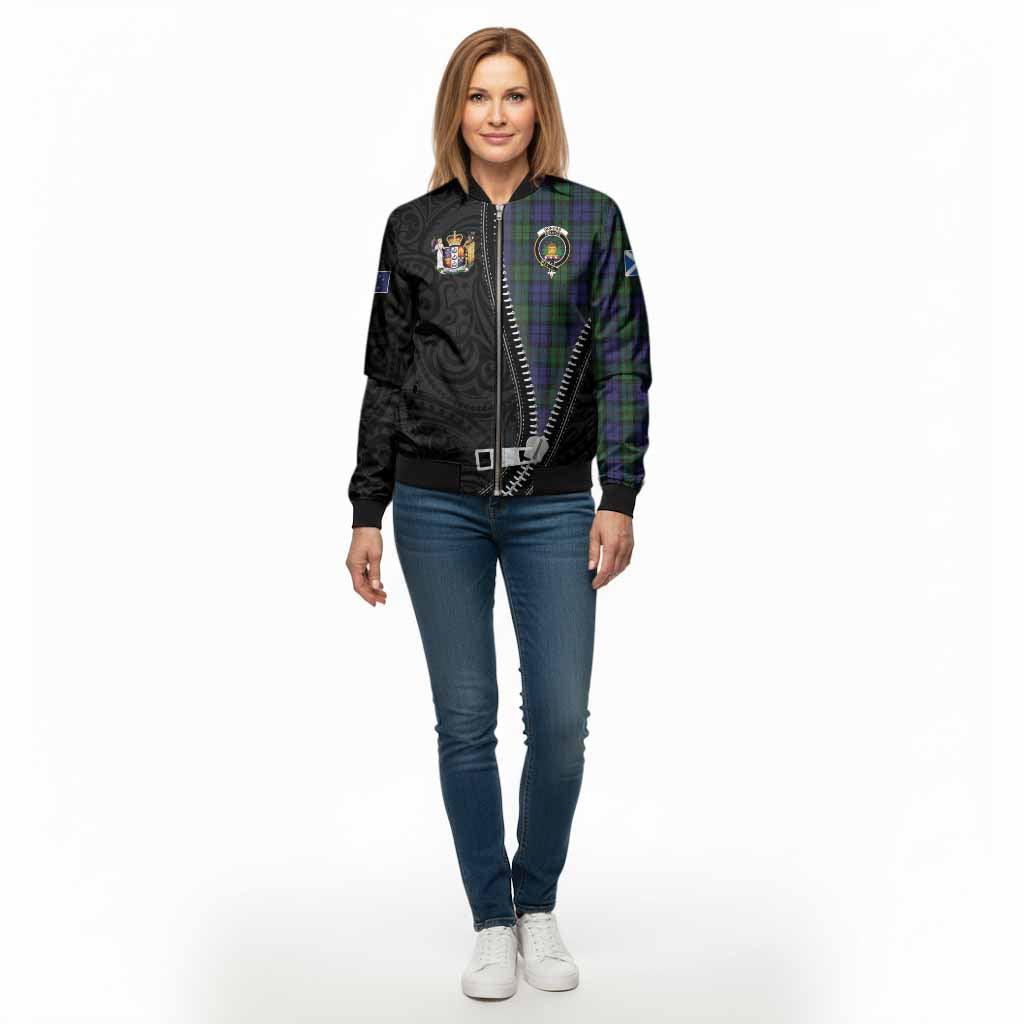 Dundas Tartan Bomber Jacket New Zealand Pattern Unique Zipper Stylized