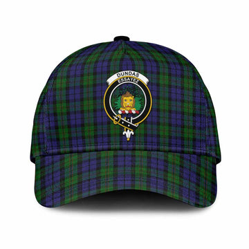 Dundas Tartan Classic Cap with Family Crest