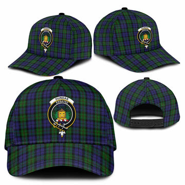 Dundas Tartan Classic Cap with Family Crest