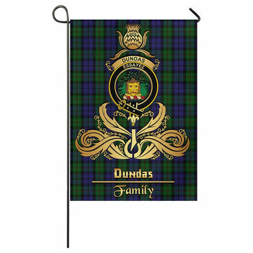 Dundas Tartan Garden Flag with Highland Thistle Cherish Family Crest Style - Tartan Vibes Clothing