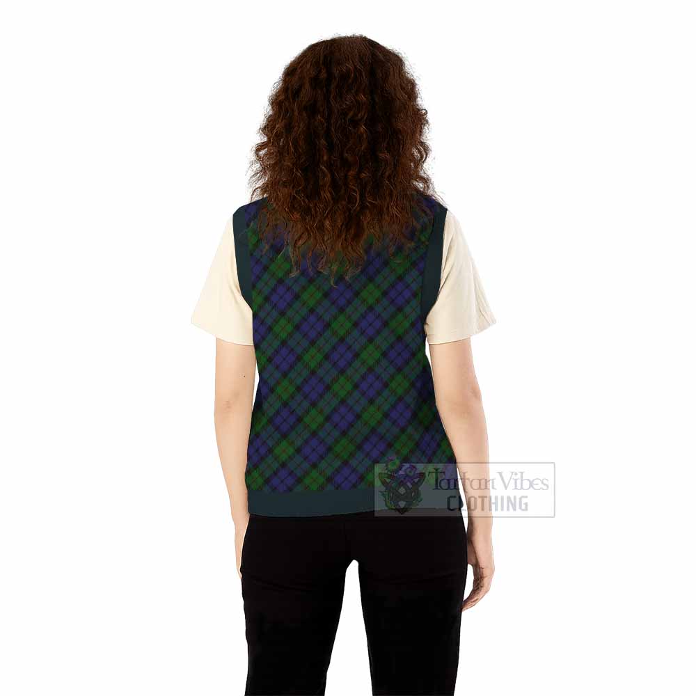 Dundas Tartan  Knitted V-Neck Vest Cross Style