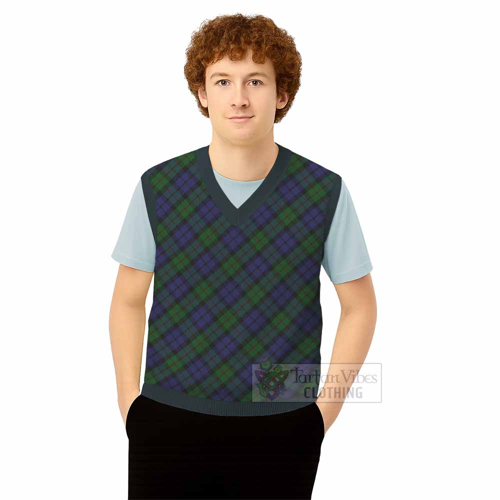 Dundas Tartan  Knitted V-Neck Vest Cross Style