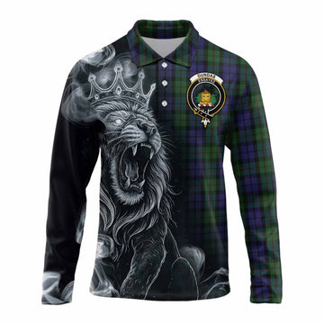Dundas Tartan Long Sleeve Polo Shirt Roaring Lion Heritage