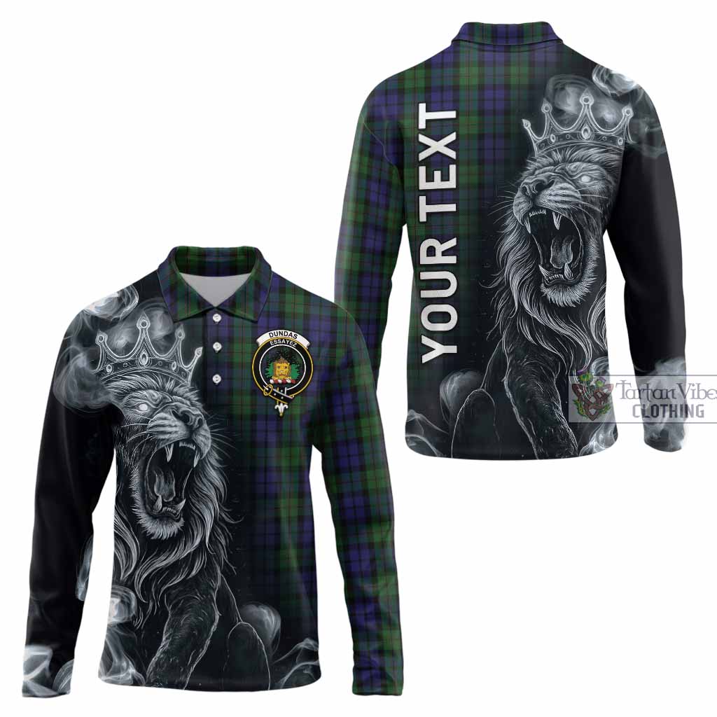 Dundas Tartan Long Sleeve Polo Shirt Roaring Lion Heritage