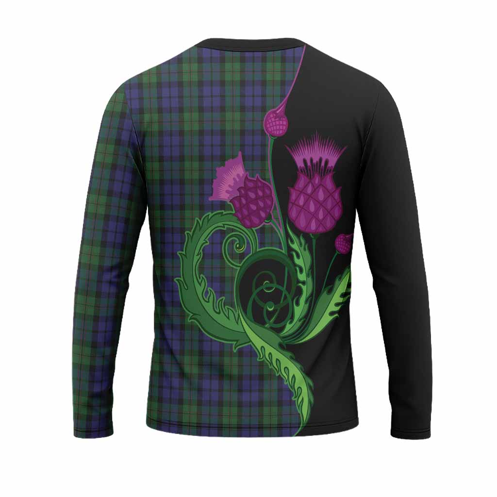 Dundas Tartan Long Sleeve T-Shirt Traditional Scottish Thistle