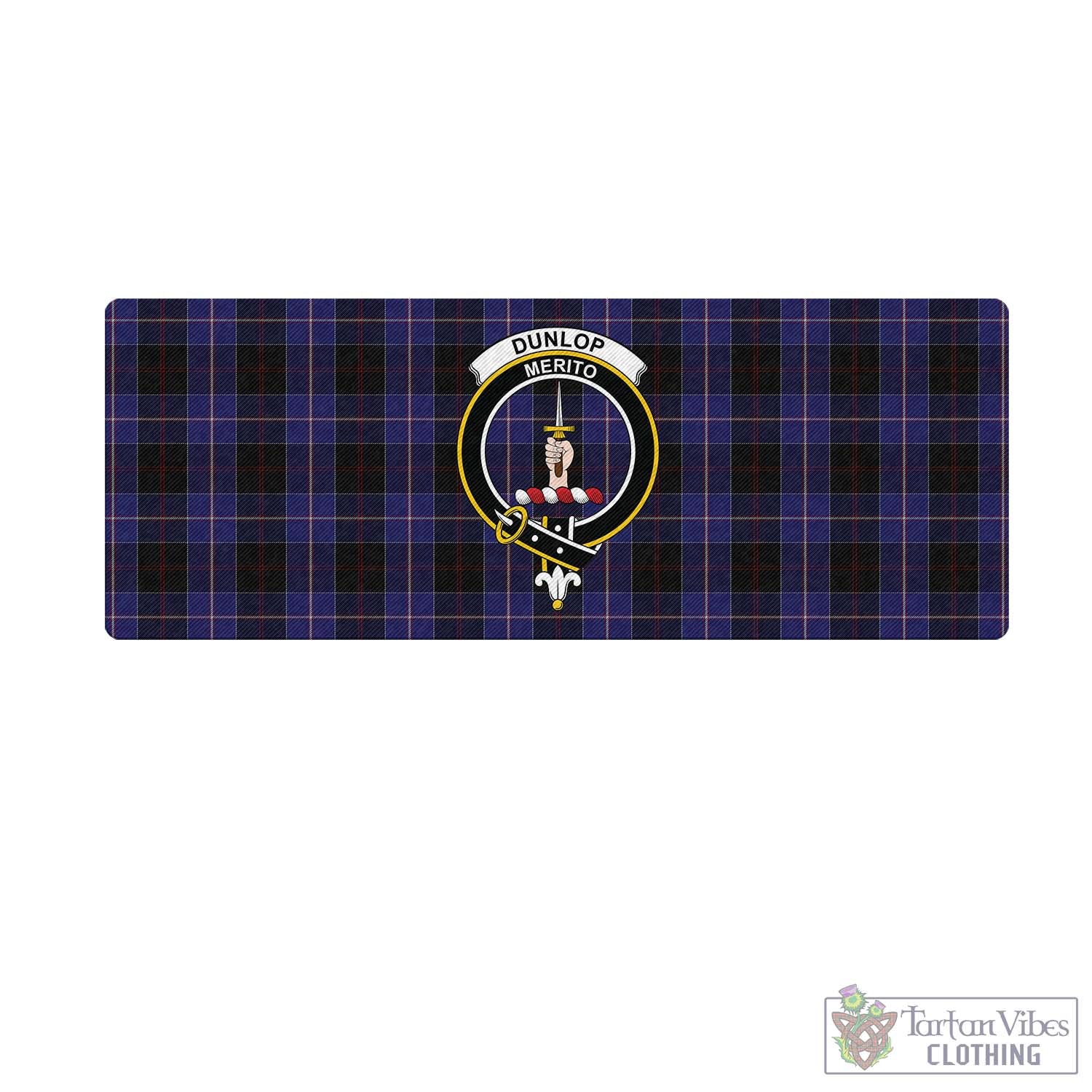 Tartan Vibes Clothing Dunlop Tartan Mouse Pad with Family Crest