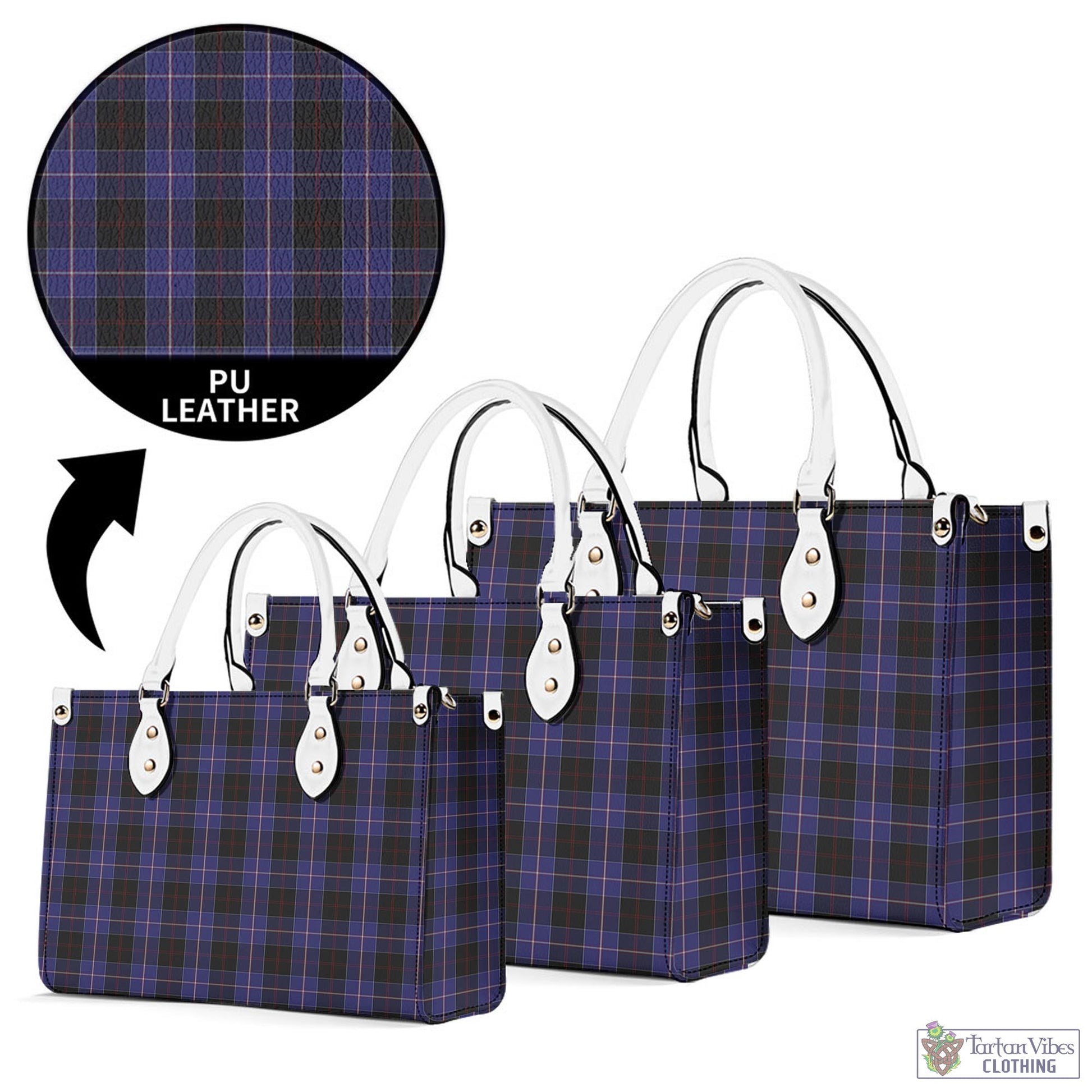 Tartan Vibes Clothing Dunlop Tartan Luxury Leather Handbags