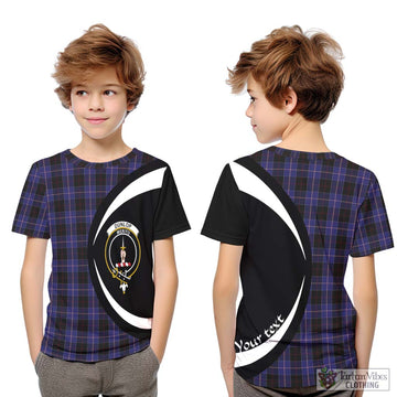Dunlop Tartan Kid T-Shirt with Family Crest Circle Style Youth XL Size14 - Tartan Vibes Clothing