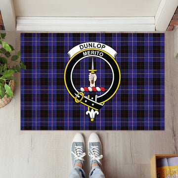 Dunlop Tartan Rubber Doormat with Family Crest