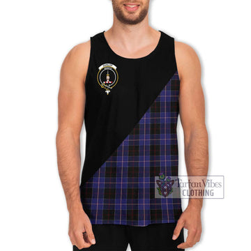 Dunlop Tartan Men's Tank Top with Family Crest and Military Logo Style Men - Tartanvibesclothing Shop