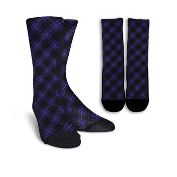 Dunlop Tartan Crew Socks Cross Tartan Style