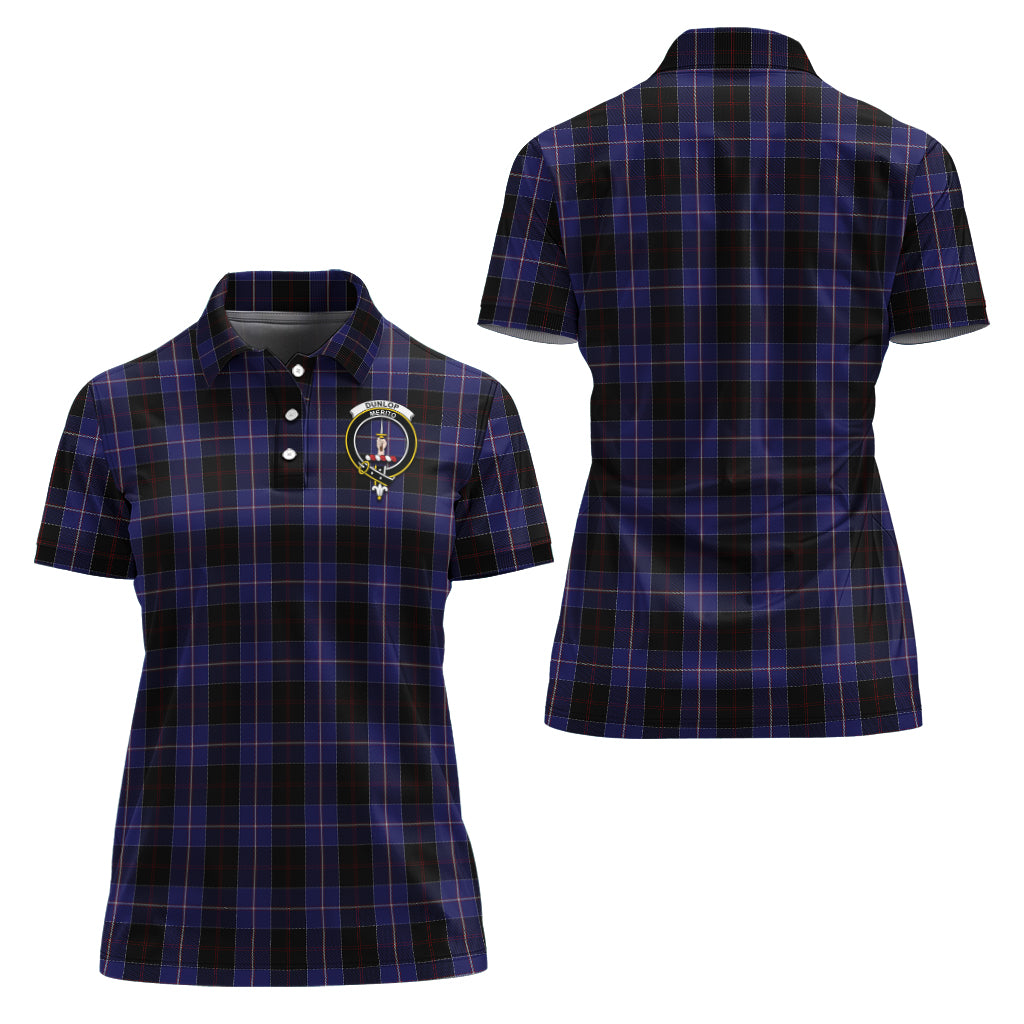 dunlop-tartan-polo-shirt-with-family-crest-for-women