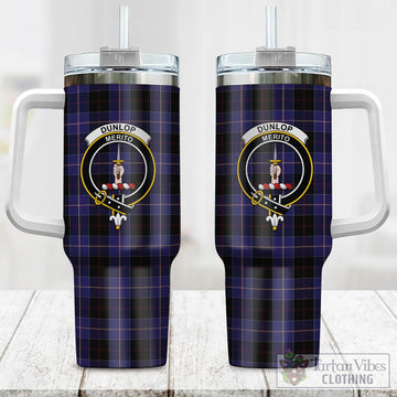 Dunlop Tartan and Family Crest Tumbler with Handle