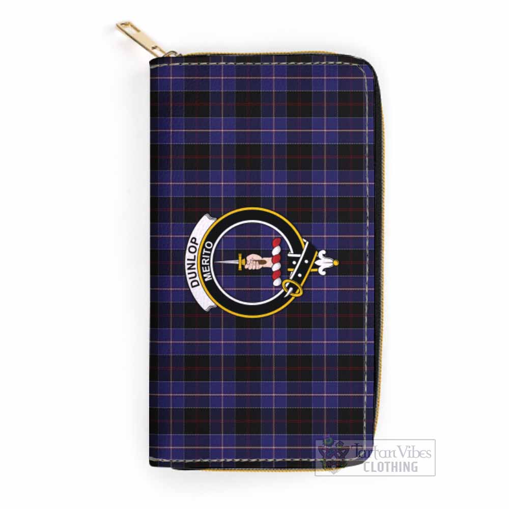 Tartan Vibes Clothing Dunlop Tartan Women's Leather Wallet with Family Crest