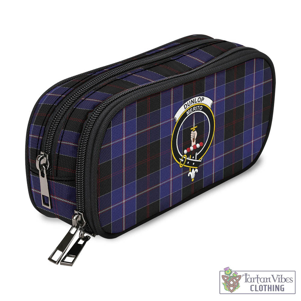 Tartan Vibes Clothing Dunlop Tartan Pen and Pencil Case with Family Crest