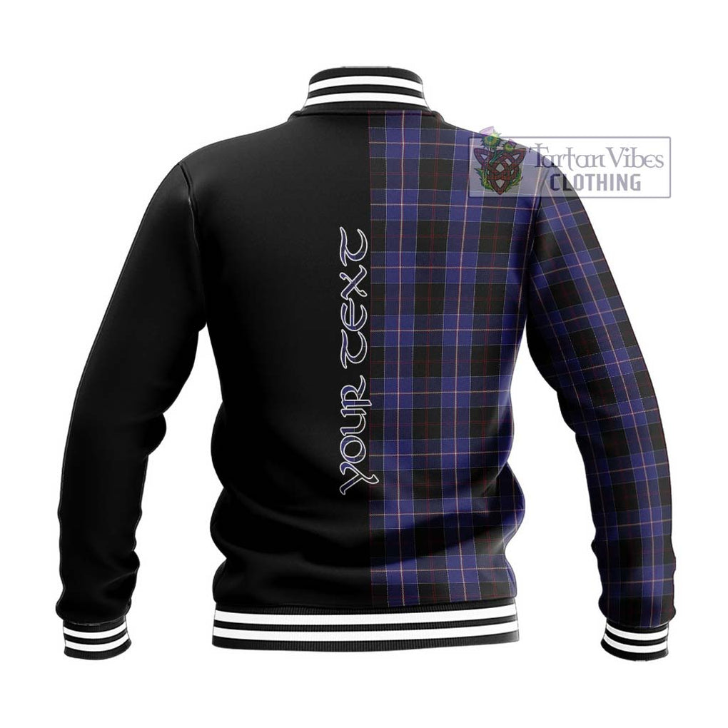 Dunlop Tartan Baseball Jacket with Family Crest and Half Of Me Style - Tartanvibesclothing Shop