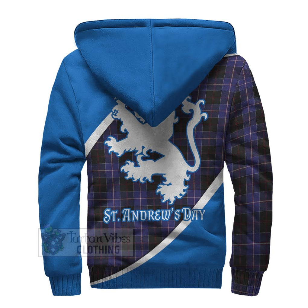 Tartan Vibes Clothing Dunlop Family Crest Tartan Sherpa Hoodie Celebrate Saint Andrew's Day in Style