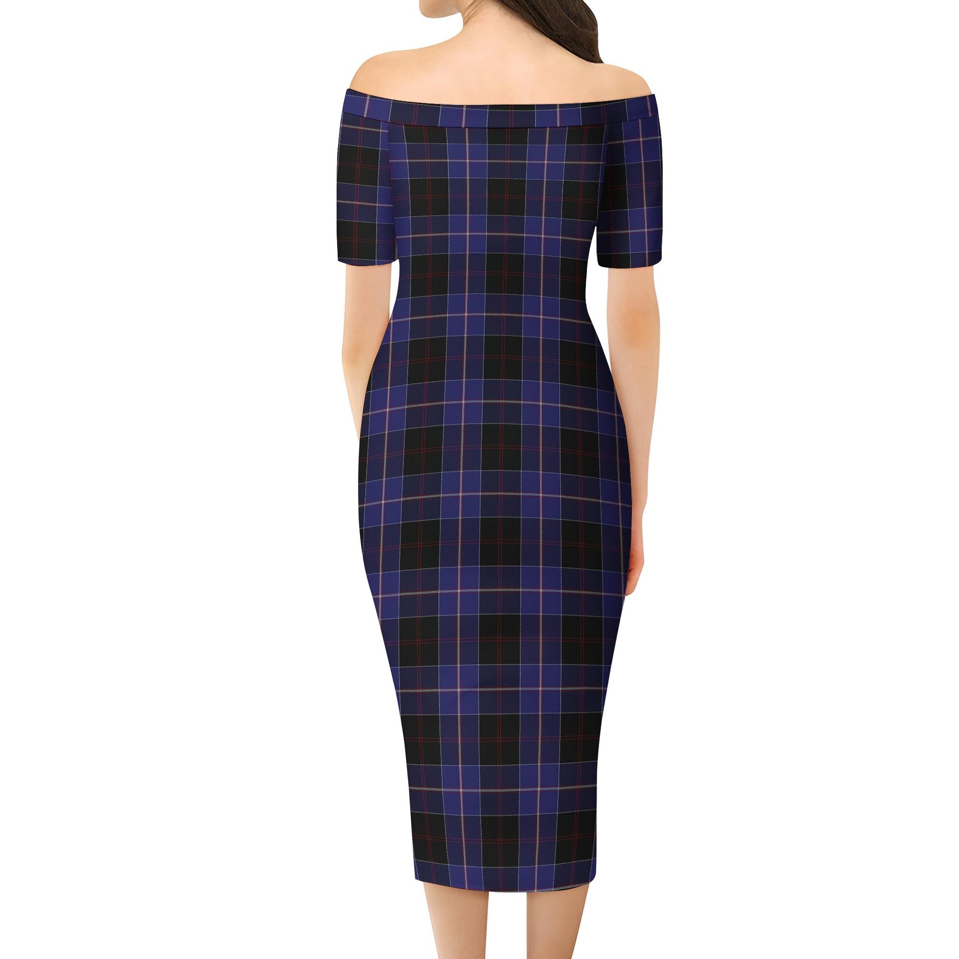 Dunlop Tartan Off Shoulder Lady Dress - Tartanvibesclothing