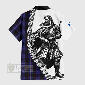 Dunlop Tartan Clan Crest Hawaiian Shirt with Highlander Warrior Celtic Style