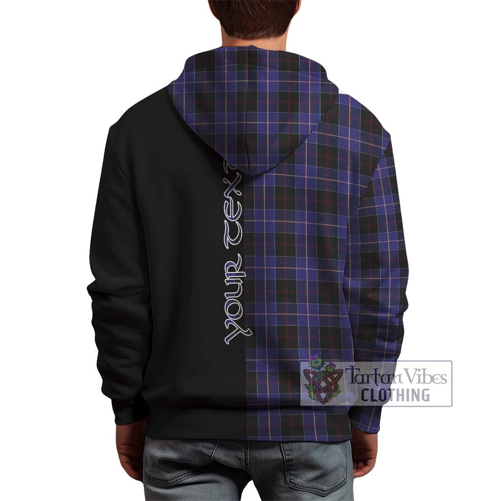 Dunlop Tartan Hoodie with Family Crest and Half Of Me Style - Tartanvibesclothing Shop